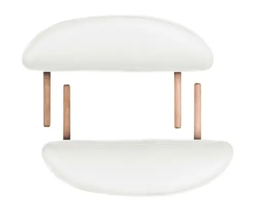 Sulankstomas Masažo Stalas, Baltas, 4Cm Storio, Su 2 Atramomis