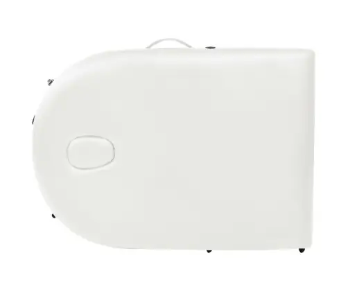 Sulankstomas Masažo Stalas, Baltas, 4Cm Storio, Su 2 Atramomis