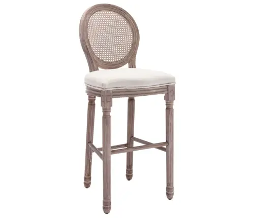 Baaritoolid 2 Tk, Valge, Linane