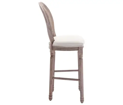 Baaritoolid 2 Tk, Valge, Linane