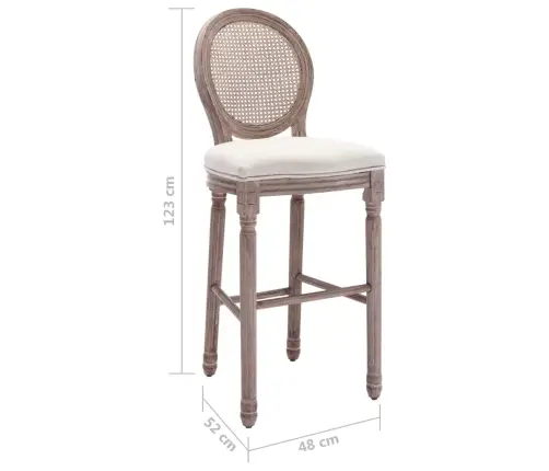 Baaritoolid 2 Tk, Valge, Linane