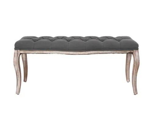 Suoliukas, Tamsiai Pilkas, 110X38X48cm Linas/Medienos Masyvas