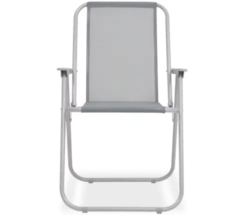 6-Daļīgs Dārza Mēbeļu Komplekts, Tērauds, Tekstilēns, Pelēks Vidaxl