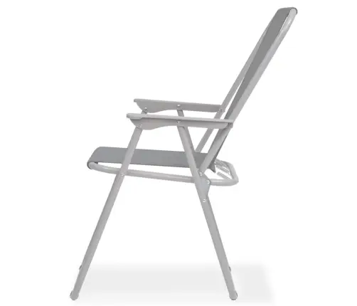 6-Daļīgs Dārza Mēbeļu Komplekts, Tērauds, Tekstilēns, Pelēks Vidaxl