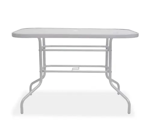 8-Daļīgs Dārza Mēbeļu Komplekts, Tērauds, Tekstilēns, Pelēks Vidaxl