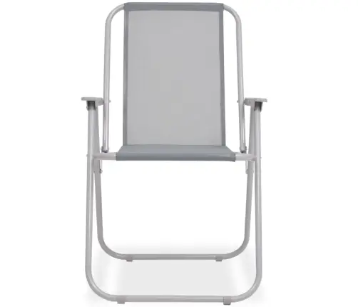 8-Daļīgs Dārza Mēbeļu Komplekts, Tērauds, Tekstilēns, Pelēks Vidaxl