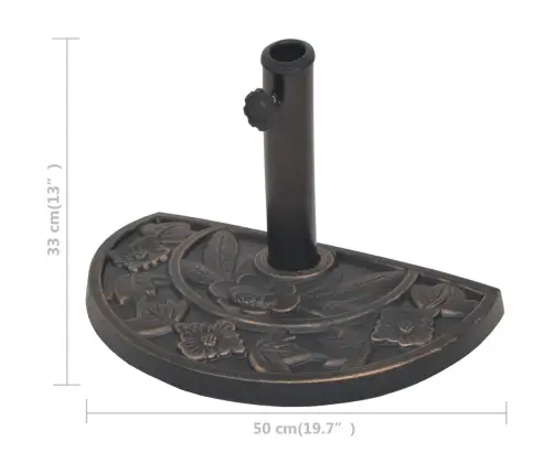 Saulessarga Pamatne, Sveķu Materiāls, Pusapaļa, Bronza, 9 Kg Vidaxl