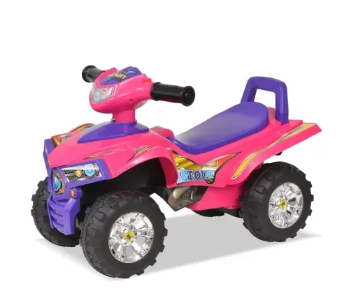 Bērnu Rotaļu Kvadracikls, Ar Skaņu Un Gaismām, Rozā Ar Violetu Vidaxl