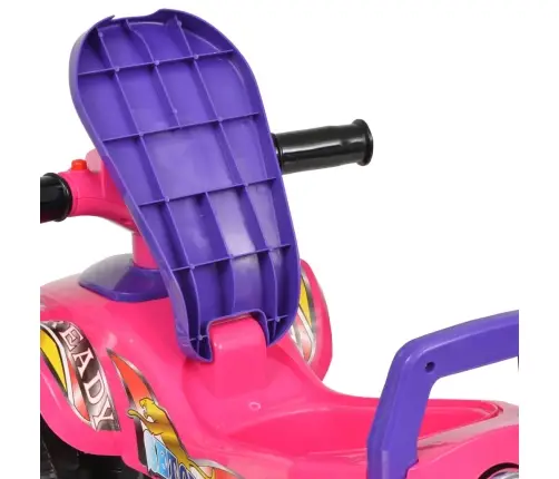 Bērnu Rotaļu Kvadracikls, Ar Skaņu Un Gaismām, Rozā Ar Violetu Vidaxl