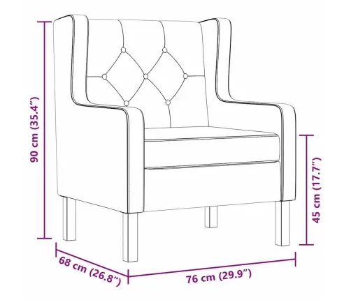 Atpūtas Krēsls, Krēmbalts Audums Vidaxl