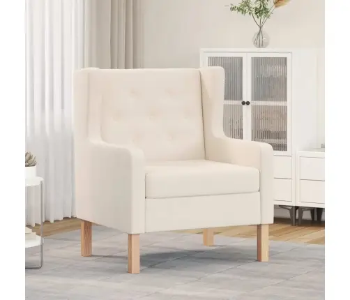 Atpūtas Krēsls, Krēmbalts Audums Vidaxl