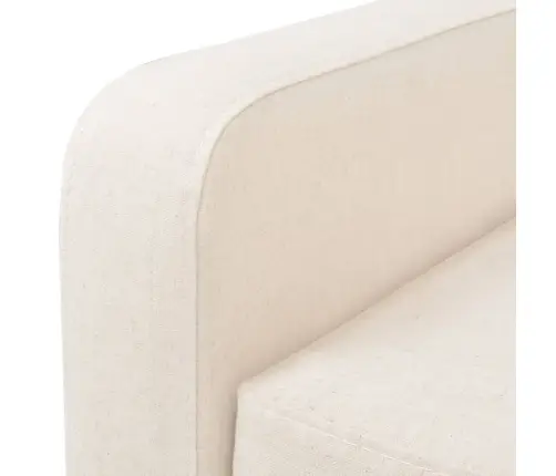 Dīvāns, Trīsvietīgs, Krēmbalts Audums Vidaxl