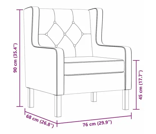 Atpūtas Krēsls, Pelēks Audums Vidaxl