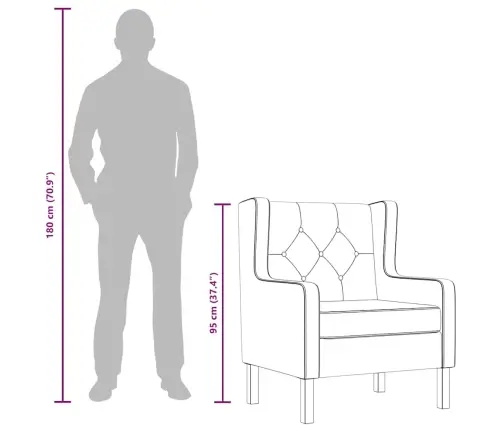 Atpūtas Krēsls, Pelēks Audums Vidaxl
