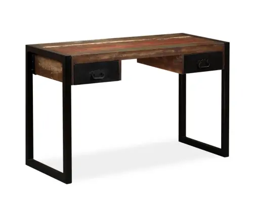 Galds Ar 2 Atvilktnēm, 120X50X76 Cm, Pārstrādāts Masīvkoks Vidaxl