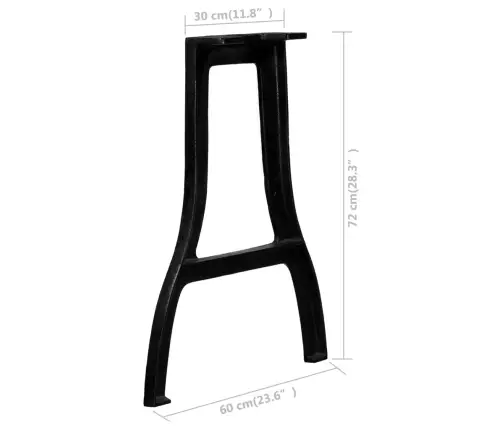 Valgomojo Stalo Kojelės, 2Vnt., A-Formos, Ketaus