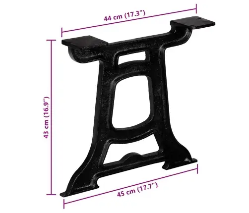 Kafijas Galdiņa Kājas, 2 Gab., Y Forma, Čuguns Vidaxl