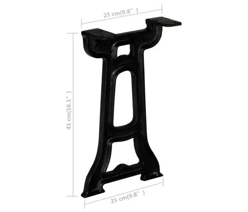 Sola Kājas, 2 Gab., Y-Forma, Čuguns Vidaxl