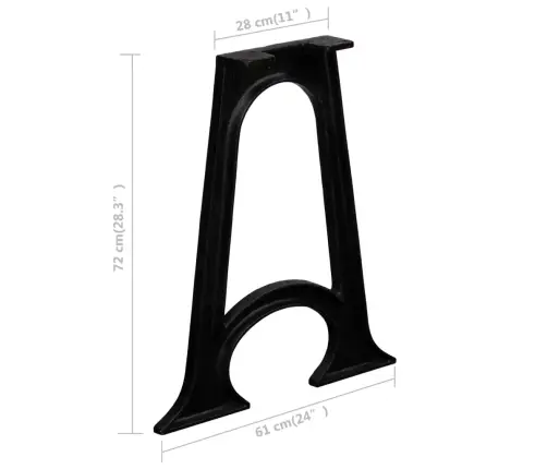 Söögilaua Jalad, 2 Tk, Kumera Alusega A-Raam, Malm