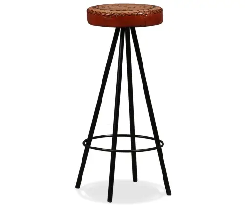 Bāra Krēsli, 2 Gab., Dabīgā Āda Vidaxl