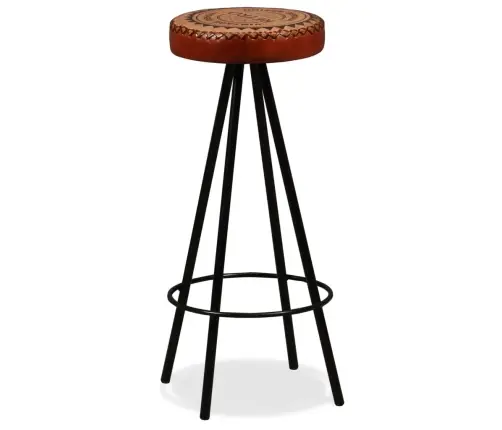 Bāra Krēsli, 2 Gab., Dabīgā Āda Vidaxl