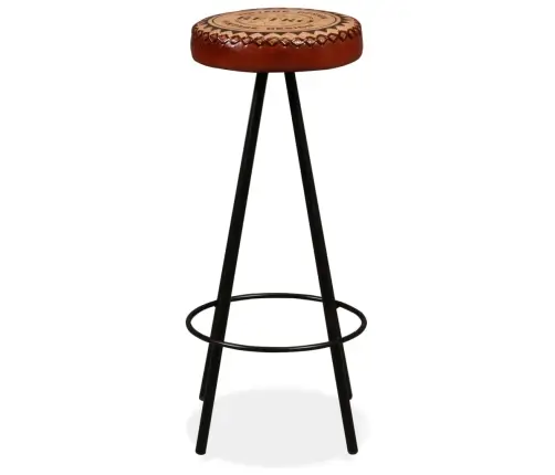 Bāra Krēsli, 2 Gab., Dabīgā Āda Vidaxl