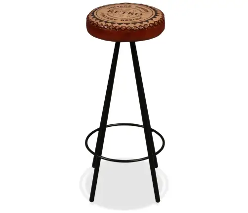 Bāra Krēsli, 2 Gab., Dabīgā Āda Vidaxl