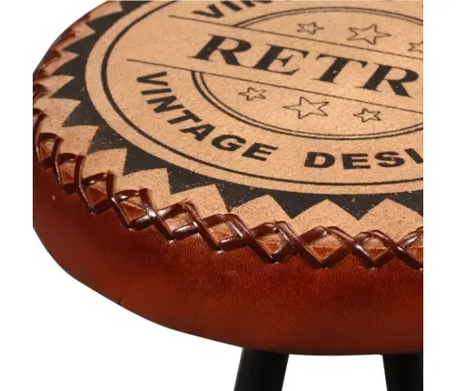 Bāra Krēsli, 2 Gab., Dabīgā Āda Vidaxl