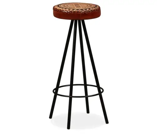 Bāra Krēsli, 2 Gab., Dabīgā Āda Vidaxl