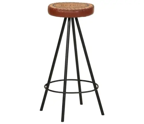 Bāra Krēsli, 4 Gab., Dabīgā Āda Vidaxl