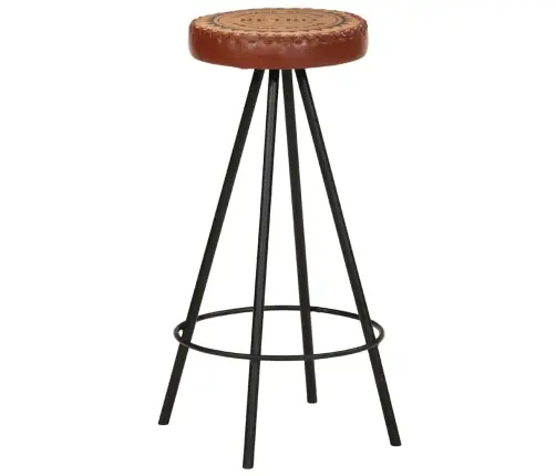 Bāra Krēsli, 4 Gab., Dabīgā Āda Vidaxl