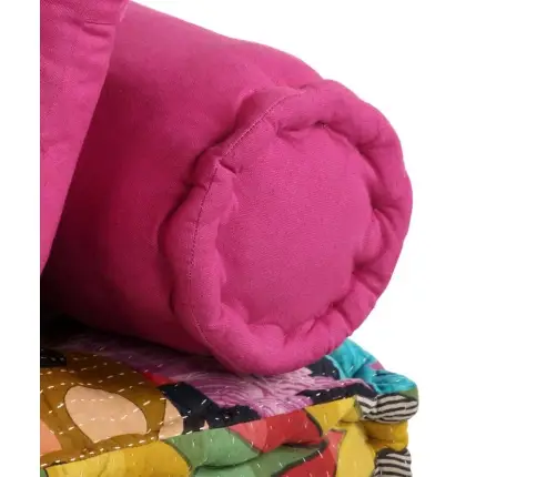 Divvietīgs Moduļu Pufs, Tekstilmozaīka, Audums Vidaxl