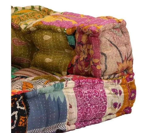 Divvietīgs Moduļu Pufs, Tekstilmozaīka, Audums Vidaxl Divvietīgs Moduļu Pufs, Tekstilmozaīka, Audums Vidaxl