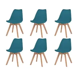Söögitoolid 6 Tk, Türkiissinine, Plast