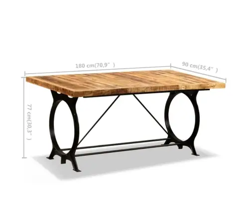 Valgomojo Stalas, Mango Mediena, 180Cm