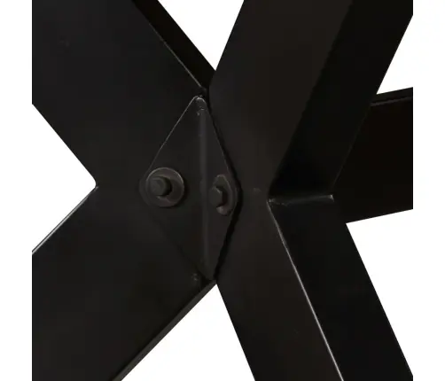 Valgomojo Stalas, Perdirbta Mediena Ir Kryžm. Plieno Rėmas, 180Cm