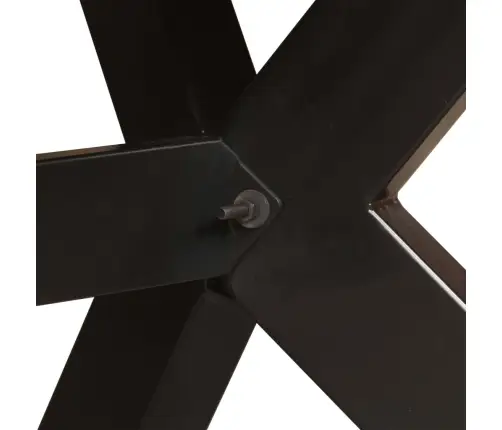 Valgomojo Stalas, Perdirbta Mediena Ir Kryžm. Plieno Rėmas, 180Cm