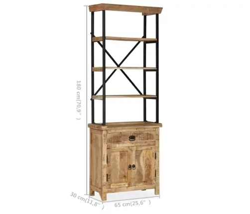 Sahtlitega Kummut, Mangopuit, 65 X 30 X 180 Cm