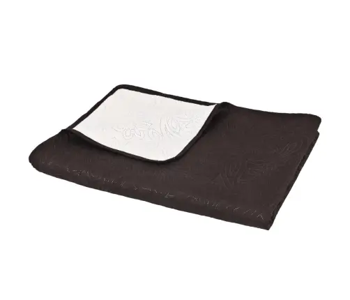 Divpusējs Gultas Pārklājs, 170X210 Cm, Krēmkrāsa Un Brūns Vidaxl