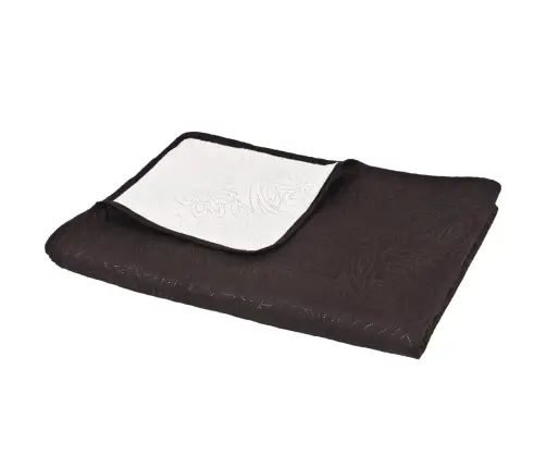 Divpusējs Gultas Pārklājs 230X260 Cm, Stepēts, Krēmkrāsa, Brūns Vidaxl