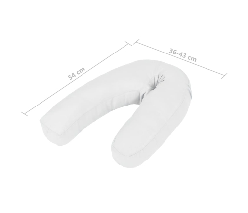 Grūtnieču Spilvens, Pakava Forma, 54X(36-43) Cm, Balts Vidaxl