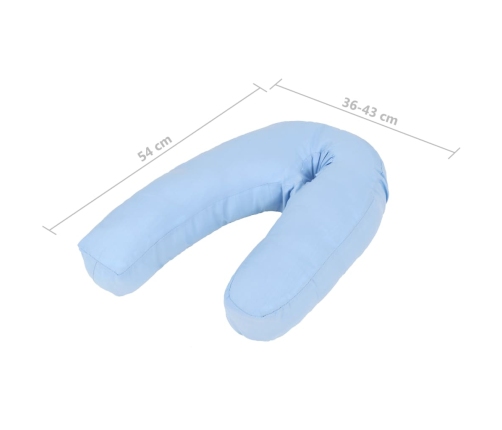 Grūtnieču Spilvens, Pakava Forma, 54X(36-43) Cm, Zils Vidaxl