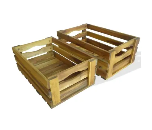 Ābolu Kastes, 2 Gab., Akācijas Masīvkoks Vidaxl