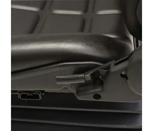 Traktora Sēdeklis Ar Regulējamu Atzveltni, Amortizatoru, Melns Vidaxl