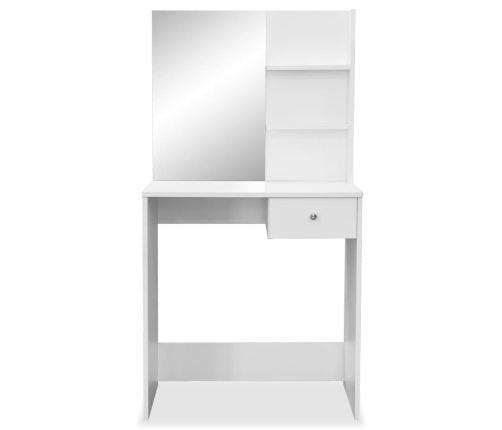 Kosmetinis Staliukas, Baltas, 75X40X141cm Apdirbta Mediena