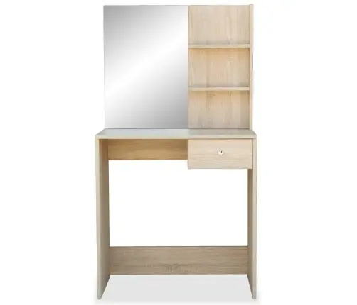 Spoguļgaldiņš, 75X40X141 Cm, Ozolkoka Krāsas Inženierijas Koks Vidaxl