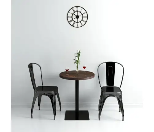 Bistro Staliukas, Mdf Ir Plienas, Apval., 60X75cm Tams. Uosis