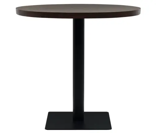 Bistro Galds, 80X75Cm, Apaļš, Mdf, Tērauds, Tumšpelēks  Vidaxl