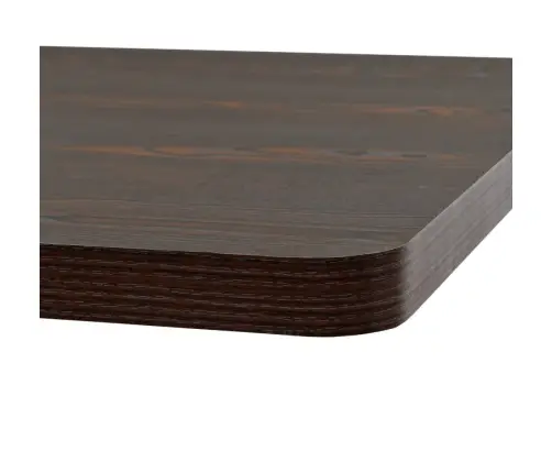 Kandiline Bistroolaud Mdf Ja Teras 80 X 80 X 75 cm Hallikaspruun