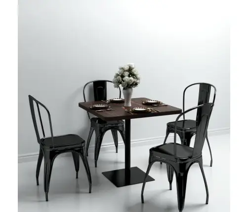 Kandiline Bistroolaud Mdf Ja Teras 80 X 80 X 75 cm Hallikaspruun